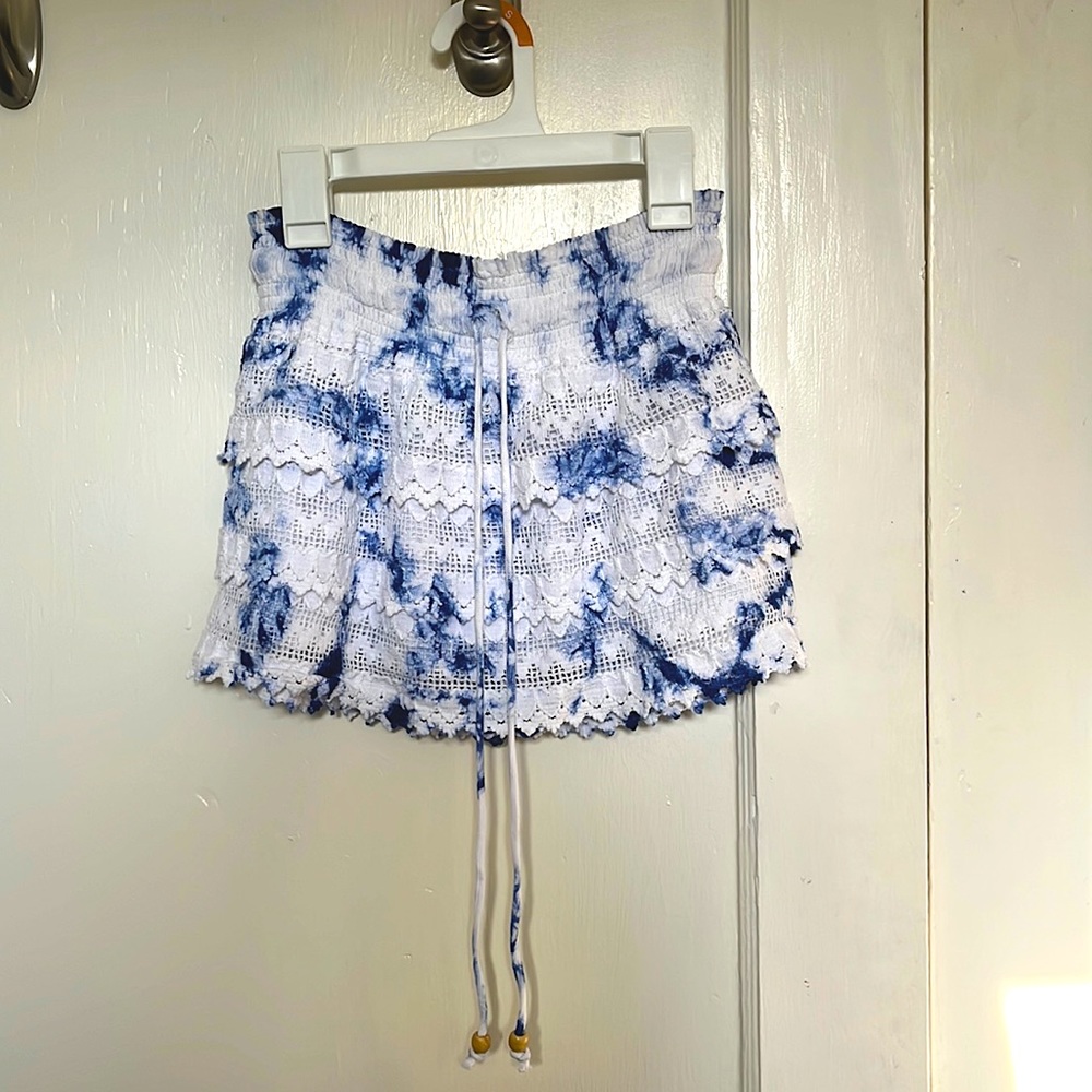 Blanco by nature blue/white mini skirt